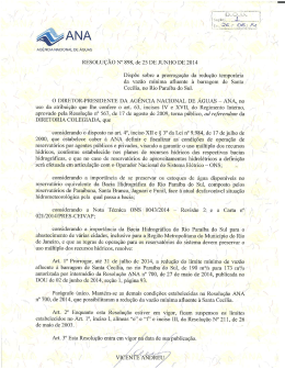 RESOLUÇÃO N° 898, de 25 DE JUNHO DE 2014 Dispõe