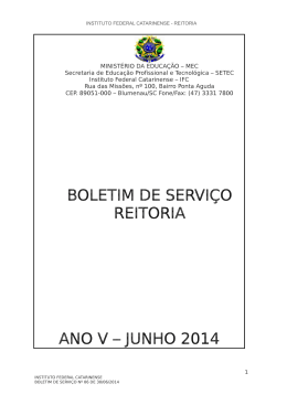 06. Ano V - Junho 2014 - Portarias & Boletins de Servi&ccedil;o