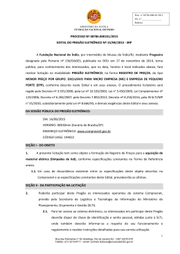 PROCESSO N&ordm; 08786.000101/2015 EDITAL DO PREG&Atilde;O