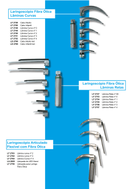 Laringosc&oacute;pio Fibra &Oacute;tica L&acirc;minas Curvas Laringosc&oacute;pio