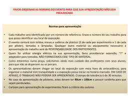 FAVOR OBSERVAR AS NORMAS DO EVENTO PARA QUE