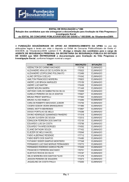 EDITAL DE CONCURSO P&Uacute;BLICO/MON&Ccedil;&Atilde;O n&ordm; 001/2008, de 14