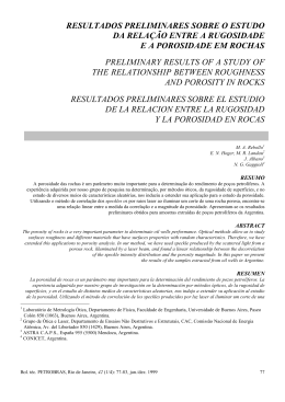 resultados preliminares sobre o estudo da rela&ccedil;&atilde;o entre