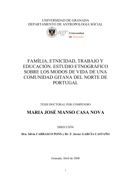 fam&iacute;lia, etnicidad, trabajo y educaci&oacute;n. estudio etnogr&aacute;fico sobre los