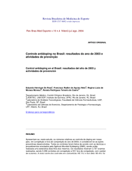 Revista Brasileira de Medicina do Esporte Controle