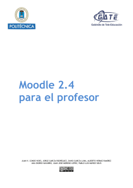 Moodle 2.4 para el profesor - Universidad Politécnica de Madrid