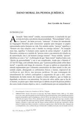 FONSECA, Jos&eacute; Geraldo da. Dano moral da pessoa jur&iacute;dica