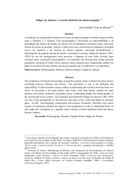Edigar de Alencar e a escrita hist&oacute;rica da m&uacute;sica popular Jos&eacute;
