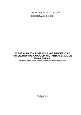 LIMA, Jos&eacute; Geraldo de. Transa&ccedil;&atilde;o administrativa nos processos e
