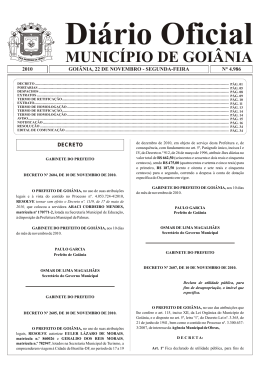 Di&aacute;rio Oficial MUNIC&Iacute;PIO DE GOI&Acirc;NIA