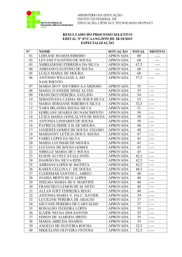 Resultado - Instituto Federal de Educa&ccedil;&atilde;o, Ci&ecirc;ncia e Tecnologia do