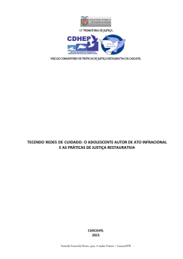 TECENDO REDES DE CUIDADO: O ADOLESCENTE AUTOR DE