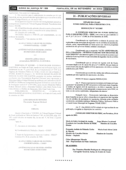 m DIÁRIO DA .JUSTIÇA N° 169 - Tribunal de Justiça do Estado do