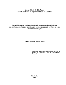 Sensibilidade de an&aacute;lises de raios X para detec&ccedil;&atilde;o de inj&uacute;rias