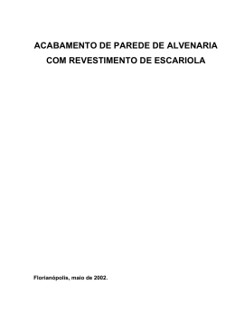 acabamento de parede de alvenaria com revestimento de escariola