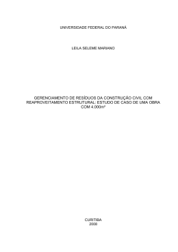 GERENCIAMENTO DE RES&Iacute;DUOS DA CONSTRU&Ccedil;&Atilde;O