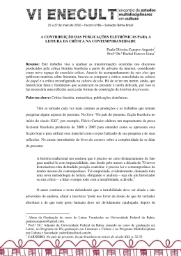 A CONTRIBUIÇÃO DAS PUBLICAÇÕES ELETRÔNICAS