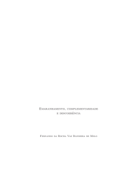 Emaranhamento, complementaridade e descoer&ecirc;ncia