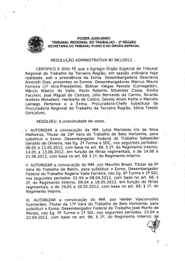 PODER JUDICIÁRIO TRIBUNAL REGIONAL DO