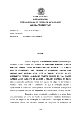 PODER JUDICI&Aacute;RIO JUSTI&Ccedil;A FEDERAL SE&Ccedil;&Atilde;O JUDICI&Aacute;RIA DO