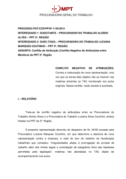 Processo PGT/CCR/nº 1125/2012 - Ministério Público do Trabalho