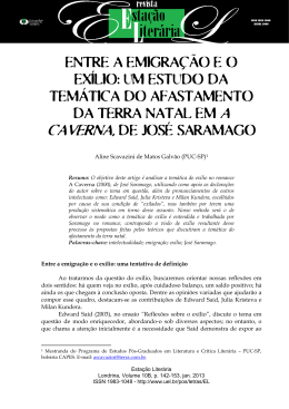 entre a emigra&ccedil;&atilde;o e o ex&iacute;lio: um estudo da tem&aacute;tica do