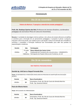 Programa&ccedil;&atilde;o
