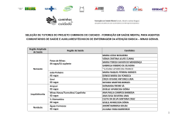 Resultado Tutores - Caminhos do cuidado