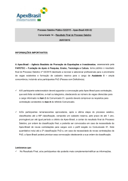 Processo Seletivo Público 02/2015 – Apex-Brasil ASII