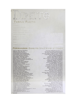 Imagens do curso de Direito - 2001