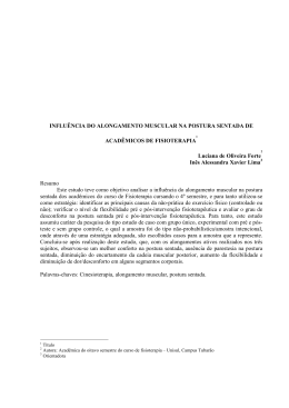 INFLU&Ecirc;NCIA DO ALONGAMENTO MUSCULAR - fisio