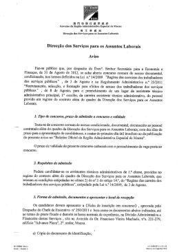 Direc窿氢o doS Servi鳕DS para oS ASSnntoS LaboraiS