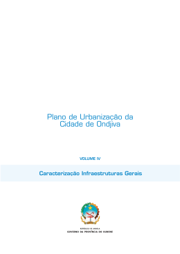 Plano de Urbaniza&ccedil;&atilde;o da Cidade de Ondjiva