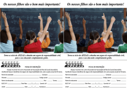 Os nossosﬁlhos são o bem mais importante!