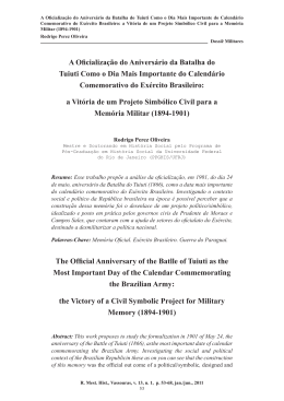 A Oficializa&ccedil;&atilde;o do Anivers&aacute;rio da Batalha do Tuiuti Como o Dia