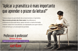 "Aplicar a gram&aacute;tica e mais importante que aprender o