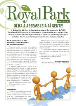 16 de abril é o dia da reunião mais importante dos associados da