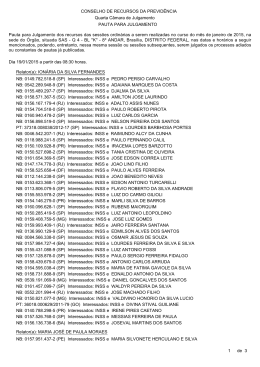 Pauta da 4ª CAJ do dia 19/01/2015