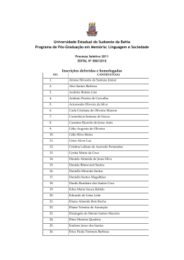 Universidade Estadual do Sudoeste da Bahia Programa de Pós