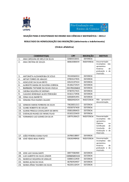 SELEÇÃO PARA O DOUTORADO NO ENSINO DAS CIÊNCIAS E