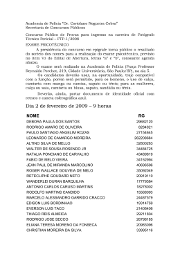 EDITAL CHAMAMENTO TAP, TAF FTP108