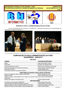 POSSE DA NOVA ADMINISTRA&Ccedil;&Atilde;O DA FURG