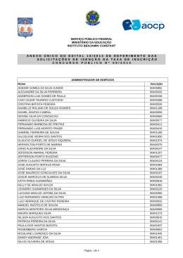 anexo único do edital 10 /2014 de deferimento das