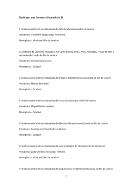 Sindicatos que formam a Fecom&eacute;rcio RJ