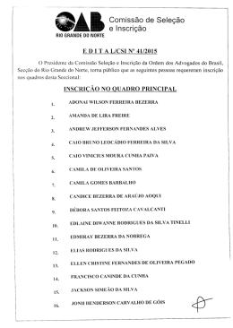 Edital/CSI N&ordm; 41