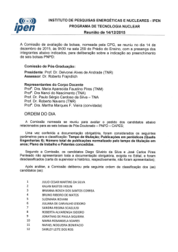 Resultado Edital 8 PNPD 2015