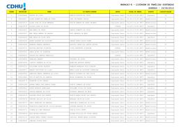 Listagem de fam\355lias sorteadas - Para publica\347\343o