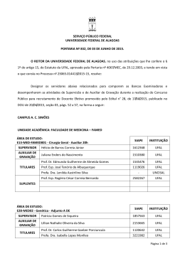 Bancas Examinadoras - Copeve - Universidade Federal de Alagoas