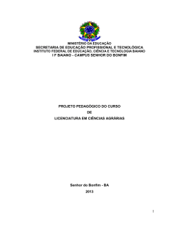 Projeto Pedag&oacute;gico do Curso Novo