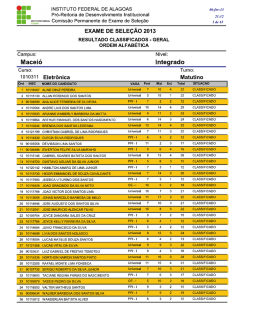 Eletrônica - Câmpus Maceió - Exames de Seleção IFAL